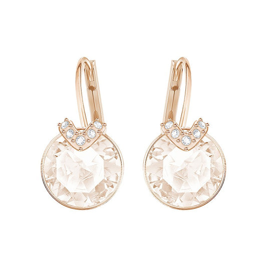 Boucles d'oreilles Swarovski Bella V, métal rose
