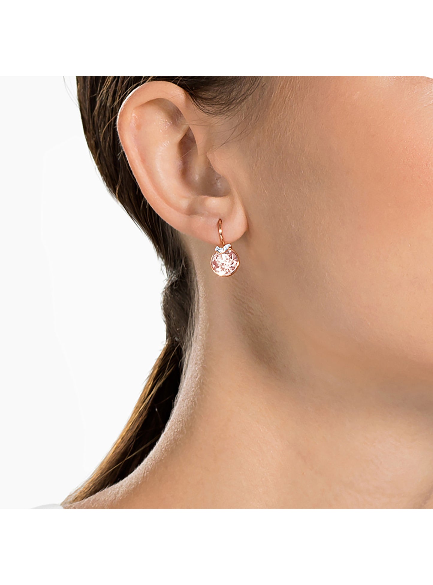 Boucles d'oreilles Swarovski Bella V, métal rose