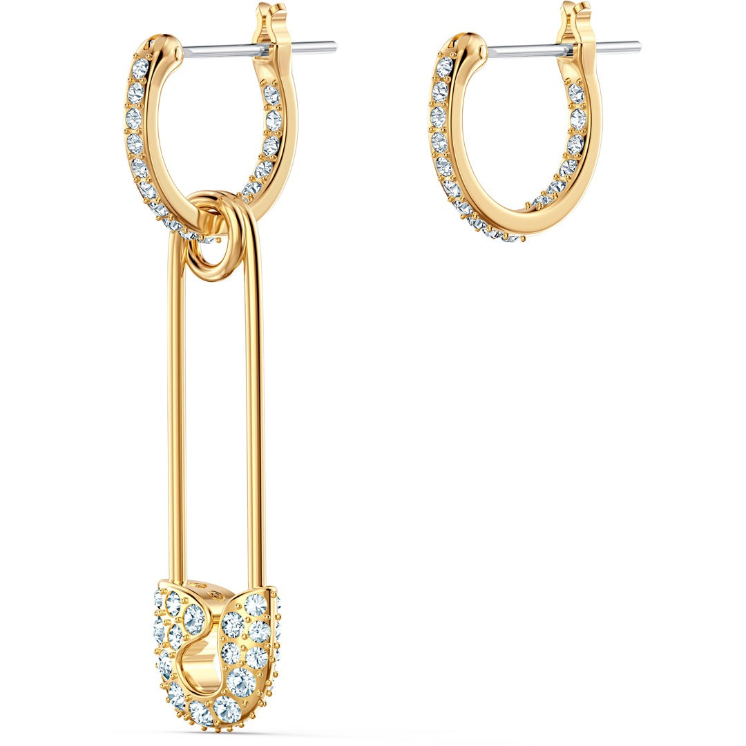 Boucles d'oreilles Swarovski Créoles So Cool, métal doré