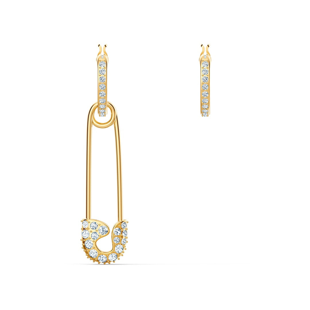 Boucles d'oreilles Swarovski Créoles So Cool, métal doré
