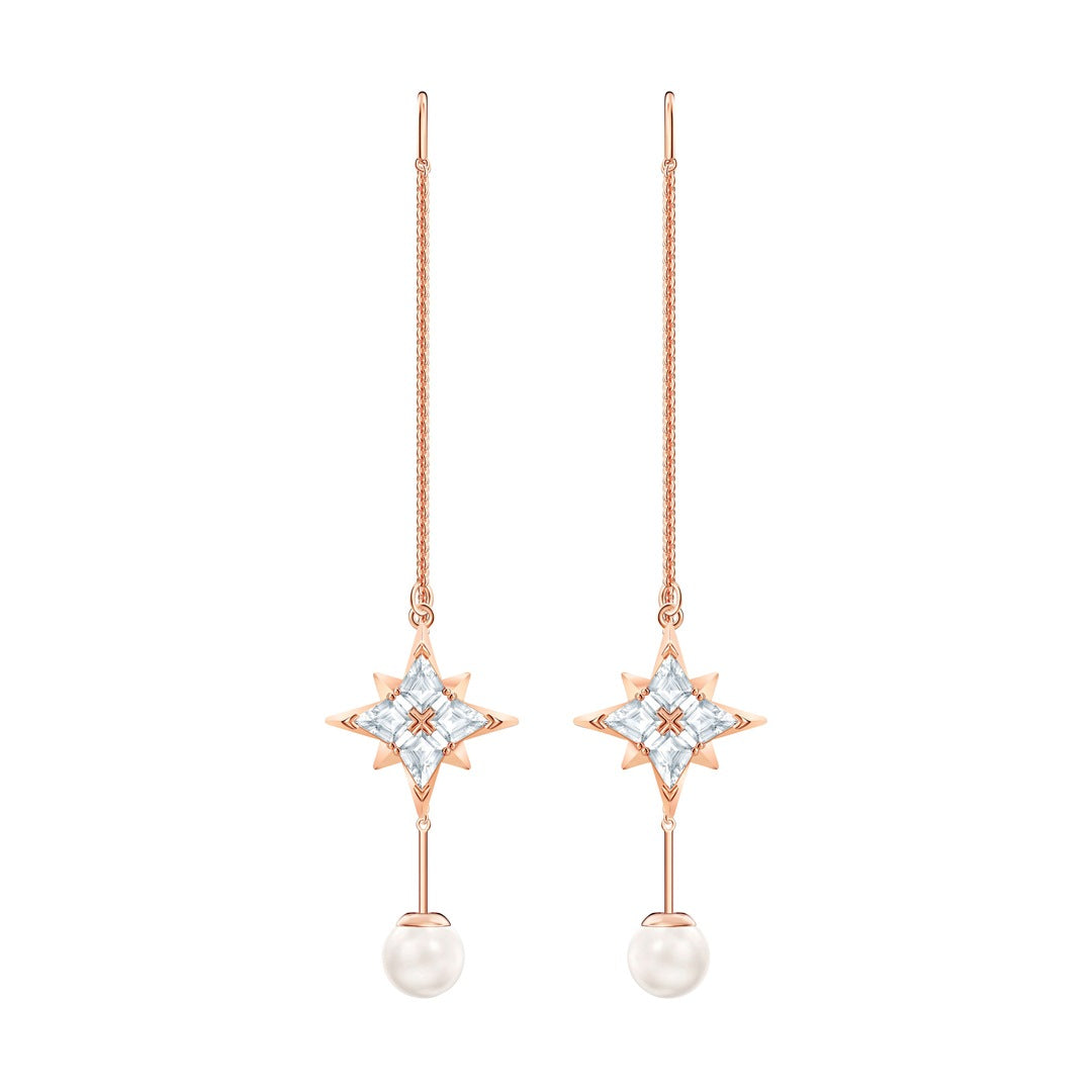 Boucles d'oreilles Swarovski Symbolic, métal doré rose