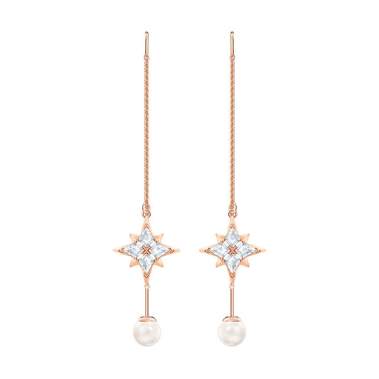 Boucles d'oreilles Swarovski Symbolic, métal doré rose